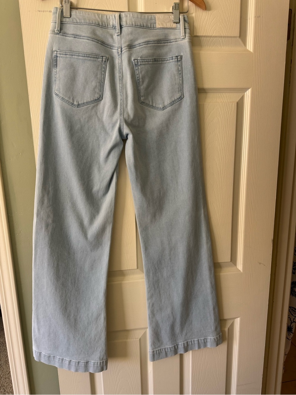 PAIGE Light Blue High-Rise Wide Leg Jeans - Picture 4 of 10